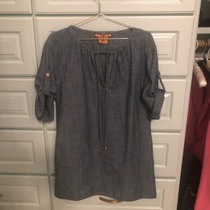 Tory Burch casual dress. Chambray material